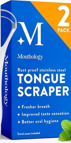 Mouthology Tongue Scraper for Adults (2 Pack)